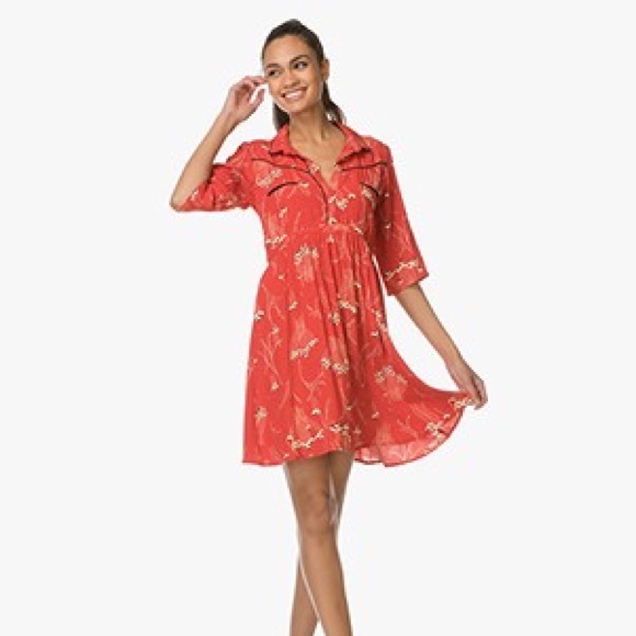 ba&sh Kyle Dress - Rouge - Picture 2 of 6